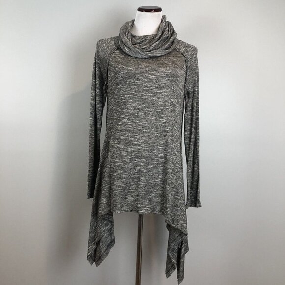 Kensie Performance Heather Gray Pullover Lightweight Cowl Sweatshirt M NWT - Picture 1 of 11